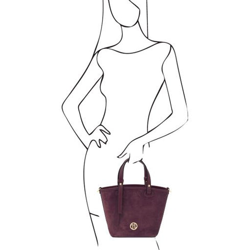 Glacette - Suede leather bucket bag